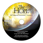 ESL software CD labeled "The Hope" with a yellow and gray planet background.